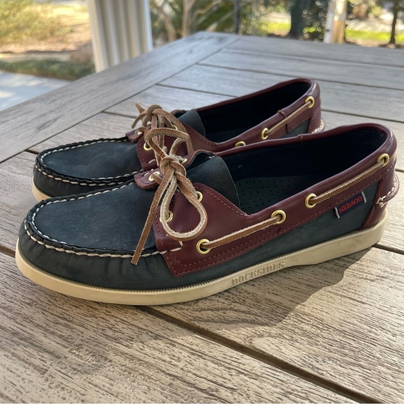 Sebago Black and Brown Flats - Picture 1 of 9